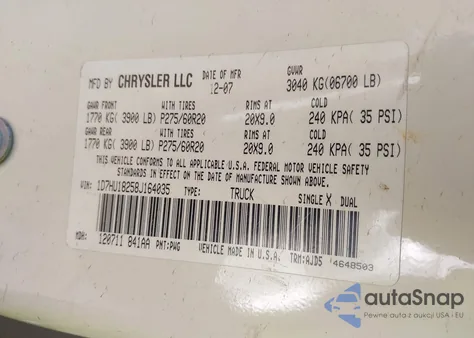 2008 Dodge Ram 1500 Slt from USA, damaged, VIN 1D7HU18258J164035